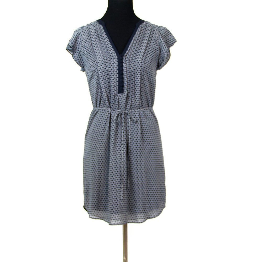 5/$25 H&M Navy Blue and White Chiffon Dress Size 4